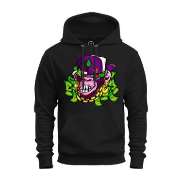 Imagem de Moletom Premium Unissex Algodão Confortável Estampado Macaco Bolado - 