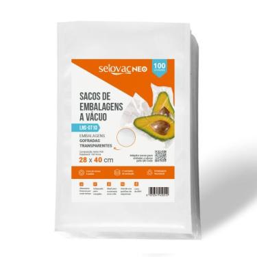 Imagem de Embalagem a Vácuo Transparente Gofrada 28x40cm Pacote c/100 - Selovac