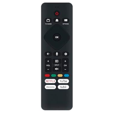 Imagem de Controle remoto de voz de substituição URMT26CND002 compatível com Philips Google Smart TV 55PUL7672 65PUL7552 50PUL7552 55PUL7552 50PUL7672 65PUL7672 55PUL7672/F7 50PUL7672/F7 50PUL7672 2/F7 40
