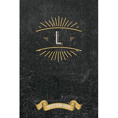 Imagem de Notebook Vintage style Monogram Initial Letter L: Vintage lover 6" x 9" Notebook/Journal,120 lined pages