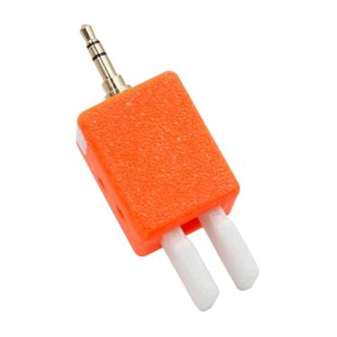 Imagem de AsrMyjcx Chave CW de remo duplo, força ajustável dos dedos, código Morse, portátil, multifuncional, resistente, mini, compatível com firmware CEC Key, Laranja