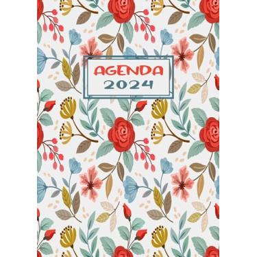 Imagem de Agenda Journalier 2024: Restez Organisé du 1er janvier 2024 au 31 décembre 2024 | Pages de Contacts, Emplois du Temps, Journal de Mots de Passe, Jours Fériés, Anniversaires et Bien Plus Encore !