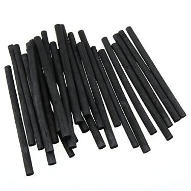 Imagem de E-outstanding 25 peças de 7 a 9 mm de diâmetro, lápis de carvão para desenho, esboço e belas artes, carvão comprimido