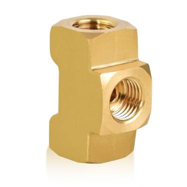 Imagem de MuHize Camiseta de linha de freio 3/16 - Camiseta de linha de freio de 3 vias atualizada para roscas de 3/20.3 cm-24, encaixe universal de latão, todas as portas de rosca de 3/20.3 cm-24