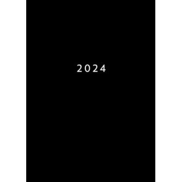 Imagem de 2024: Agenda Settimanale Con Orari 5:00-23:00 | Vista Verticale | 1 Settimana Su 2 Pagine | 12 Mesi Planner Intempo| Formato A4 | Diario Caledario Appuntamenti Agenda Giornaliera | Nero