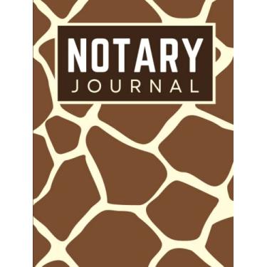 Imagem de Hardcover Notary Journal: 8.5x11 Large Notarial Logbook / With 200 Numbered Pages - Two Records Logs Per Page / 400 Records / Modern Brown Yellow ... Pattern / Ledger Book Gift For Signing Agents