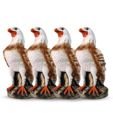 Imagem de Kit 4 Pçs Gavião Águia Espanta Pombos Maritacas Envernizado Exclusivo 