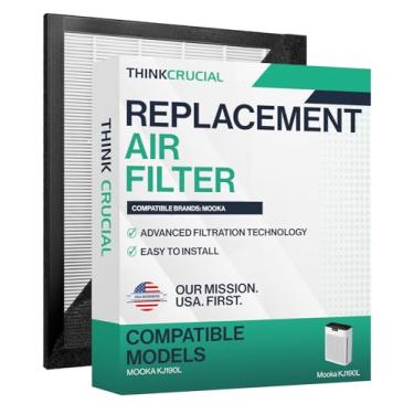 Imagem de Think Crucial Filtro HEPA de substituição para purificador de ar com filtro de carbono compatível com MOOKA modelo KJ190L – Tecnologia avançada de filtragem, fácil instalação (pacote com 1)