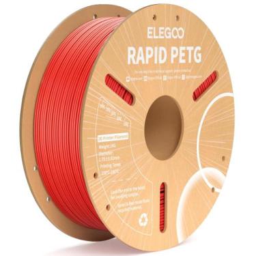 Imagem de Filamento PETG 1,75mm Vermelho 1kg - ELEGOO Rapid para Impressora 3D