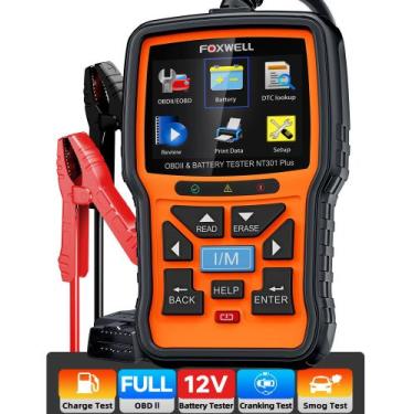 Imagem de Testador de Bateria e Scanner OBD2 FOXWELL NT301 Plus 2 em 1