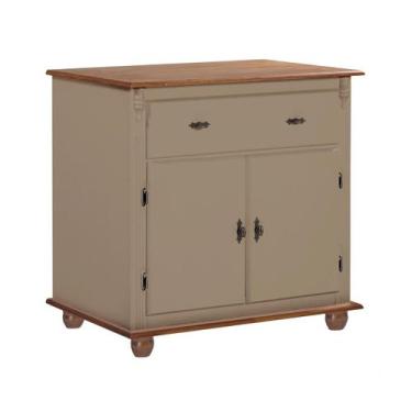 Imagem de Balcão Buffet Florença 2 Portas 1 Gaveta Pés Torneados em Madeira - Ma