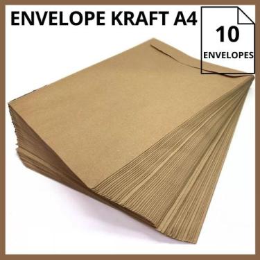 Imagem de Envelope kraft 10 unid para curriculo, documentos, folha a4 - FORONI