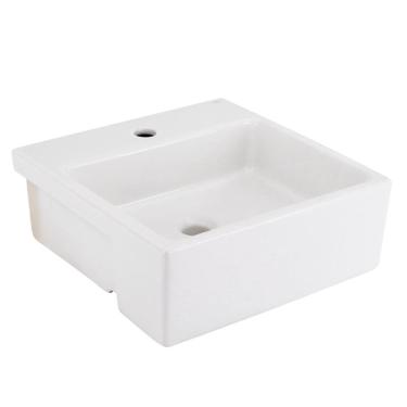 Imagem de Cuba semi-encaixe quadrada branca L830 420MM deca