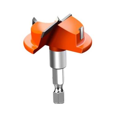 Imagem de Bothyi Carbide carpintaria broca broca ferramenta de reparo de móveis alta dureza abridor de buraco dobradiça para madeira compensada placa densidade, Laranja, 59.5 Cm