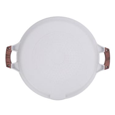 Imagem de Placa Redonda de Grelha, Churrasqueira Elétrica Com Churrasqueira Removível e Placa de Chapa Controle de Temperatura Ajustável 1500W Adequado para Uso Doméstico e Comercial