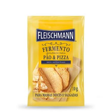 Imagem de Kit 69 Unidades Fermento Biológico Pão e Pizza Seco Fleischmann 10g (Caixa)