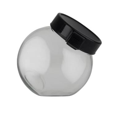 Imagem de Pote Baleiro Plástico Cristal Grande Tampa Abre Fácil 2,4 Litros Porta Mantimentos Multiuso (Fumê)