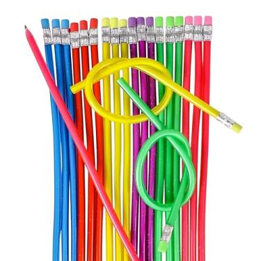 Imagem de 13” Flexible Pencils – 12 Pack - Bendable, Sharpenable, Fun and Functional Bendy Writing Pencils for Kids & Party Favors, Assorted Colors, Goodie Bag Fillers, Classroom Gifts, Back to School Supplies