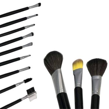 Imagem de Kit Pincel De Maquiagem Com 12 Peças Cerda De Nylon