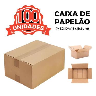 Imagem de 100 Caixas De Papelão Para Envios Pac Mini 18X11X6