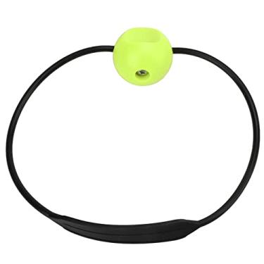Imagem de Mergulho Scuba Tank Banger Knocker Ball Dispositivo sinal subaquático alta elasticidade som alto para cilindro de mergulho Scuba Silicone PA66 Material 1.3oz (Cinta preta + bola amarela)