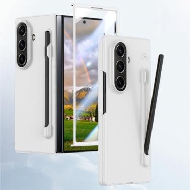 Imagem de HOULEE Capa para Samsung Galaxy Z Fold 7 com S Pen e protetor de tela Z Fold 7 compatível com a pele, com suporte para caneta S, capa protetora completa de carregamento sem fio para PC para Galaxy Z