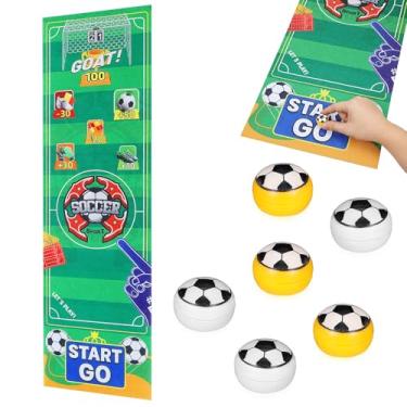 Imagem de TOYANDONA 1 Conjunto de Jogo de Futebol com Dedos: Mini Jogo de Futebol e Boliche para Crianças - Brinquedo Interativo de Futebol de Mesa para Festas e Reuniões, Multicolorido, 100 x 30 cm