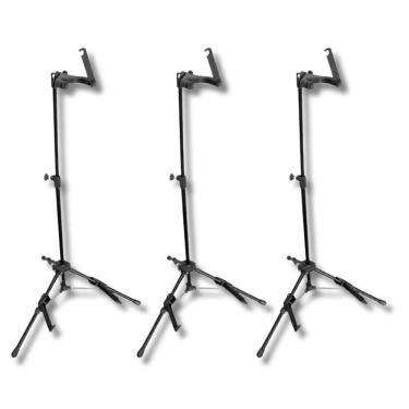 Imagem de Kit 3 Suporte De Chão Para Instrumento De Corda Com Trava