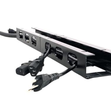 Imagem de Organizador de cabos e fios guia de cabos baixo mesa Setup gamer esconder cabos do PC canaleta(Preto,1,5 metros)