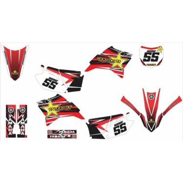 Imagem de Kit Adesivo Moto Cross Trilha Ttr 230 Vermelho Lm195