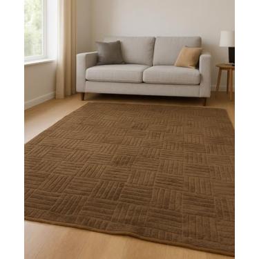 Imagem de Genérico Tapete Decorativo para Sala, Antiderrapante, Moderno e Sofisticado, 200x240 cm (marrom claro)