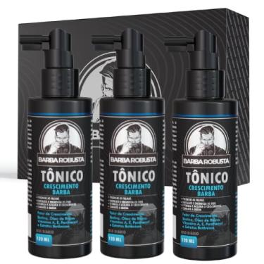 Imagem de Barba Robusta Kit Tônico Para Crescimento de Barba e Fortalecer os Fios da Bara