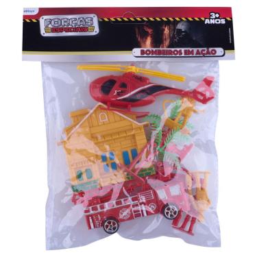Imagem de Kit Boneco Bombeiros Etilux
