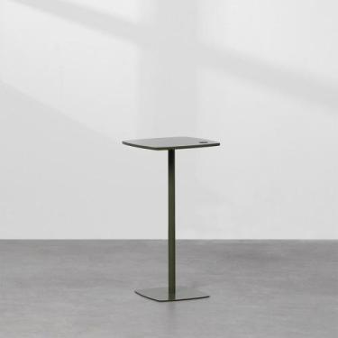Imagem de Mesa Lateral Haste 30cmx30cm  Verde Musgo - Abra Casa