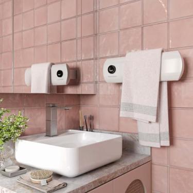 Imagem de Toalheiro Térmico Smart Thermolux ONE-S | Controle por App, Toca Música via Bluetooth, Aquecimento Rápido, Antibacteriano, Display LCD e Wi-Fi (Branco, 1 Barra)