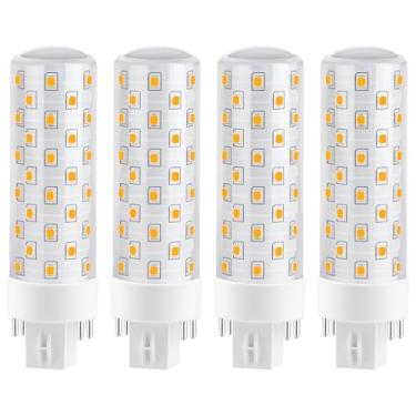 Imagem de Makergroup Lâmpadas LED GX24Q, branco quente 3000K, base de 4 pinos, substituição para lâmpada fluorescente compacta de 13W 18W 26W em ventilador de ventilação de banheiro, exaustor de cozinha 10W
