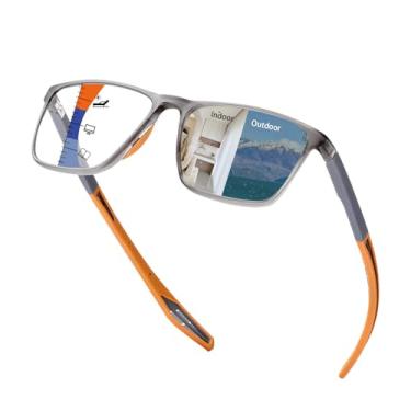 Imagem de Myfeasy Óculos De Leitura Fotocrômicos Progressivos Multifocais Tr90 Para Mulheres, Com Bloqueio Luz Azul, Transparentes Na Parte Superior E Inferior