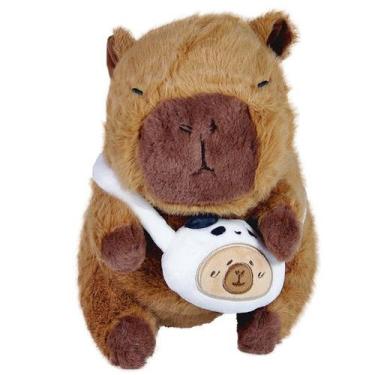 Imagem de Pelucia Capivara com Bolsinha Branca 20CM Caa TOYS CAA0176 - Caatoys