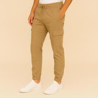 Imagem de Calça Cargo Jogger Masculina - Streetwear bolso ao lado e punho elasta