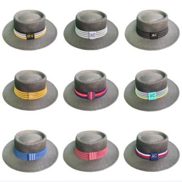 Imagem de Chapéu Paris de Juta Preto com Faixa Personalizada Listradas - cathe b