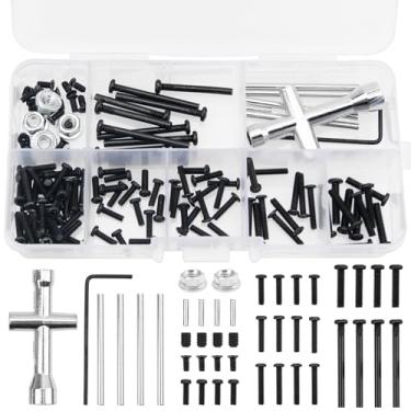 Imagem de ShareGoo RC 16207 Screw Kit, Phillips Cross Head Screws 2x10mm Pins Locknut Suspension Pins Compatible with Hyper Go H16BM H16DR H16 MJX 16207 16208 16209 16210 1/16 RC Upgrade Parts