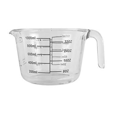 Imagem de Farberware Copo medidor de vidro borossilicato para 4 xícaras molhado e seco com medidas grandes, transparente