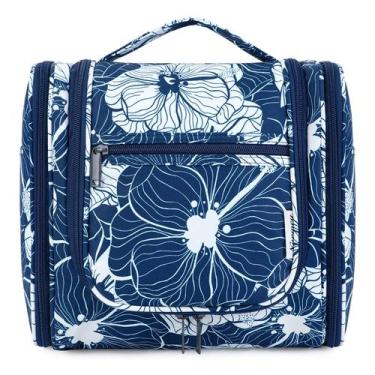 Imagem de Bolsa de higiene suspensa Narwey para mulheres Travel Blue Lotus