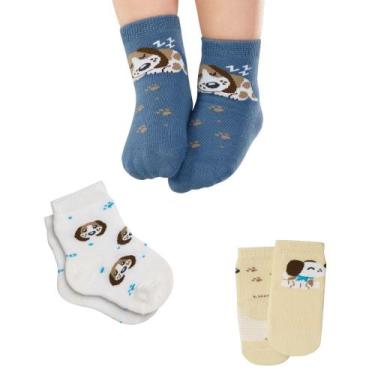 Imagem de Kit com 3 Pares de Meia Lupo Baby - Ref. 2000, 20-23, Sortido menino