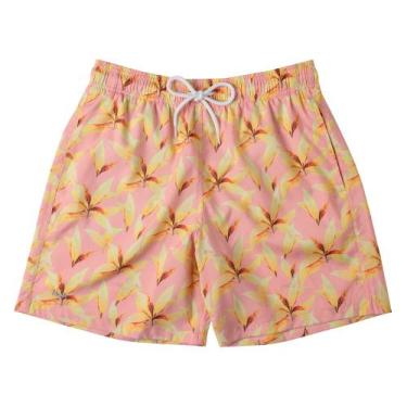 Imagem de Shorts Masculino Mash Estampado Folha Seca Rosa Claro - 613.70, M