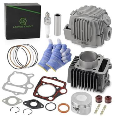 Imagem de Conjunto de válvulas de cabeça de cilindro de 52,4 mm com kit de reconstrução de pistão de cilindro adequado para 4 tempos chinês TaoTao Coolster Motor 110cc ATV Go Kart 4 rodas Quad Pit Dirt Bike