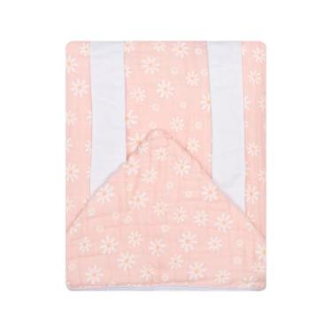 Imagem de Toalhão De Banho Avental Papi Soft Estampada 1,0M X 80Cm, 1 un, Margaridas, Rosa