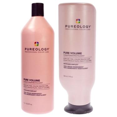 Imagem de Kit de condicionador Pureology Pure Volume 2 peças para cabelos tingidos