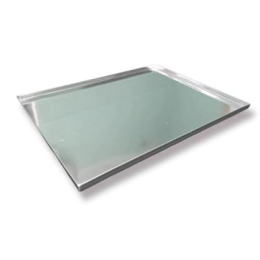 Imagem de ISAMAR Forma Retangular para Rocambole 40x30 cm Cinza Alumínio