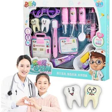 Imagem de Kit Dentista Infantil Brinquedo Profissão Médica - Rick Imports